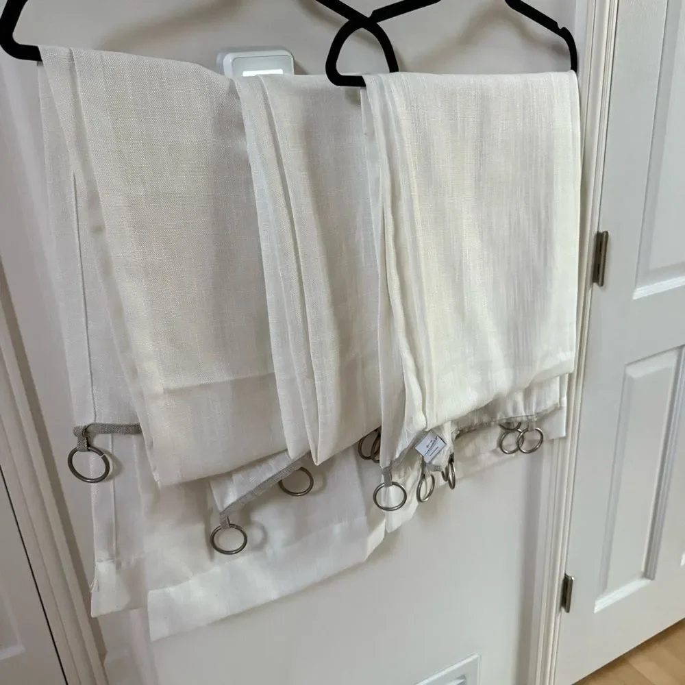 Target Threshold Edge Solid Sheer Window Curtain Panel Set NWOT